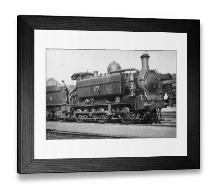 Framed Print : 0-6-0 tender locomotive Dean Goods No. 2430 in wartime livery, c. 1939 Framed Print : 0-6-0 tender locomotive Dean Goods No. 2430 in wartime livery, c. 1939