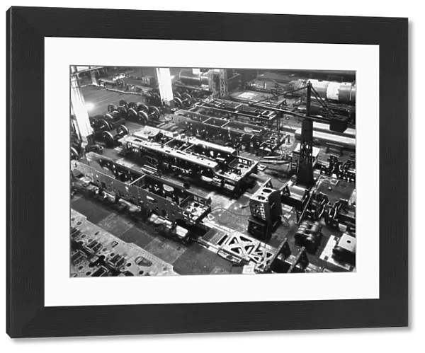 2-8-0 locomotives under construction in AE shop, 1943