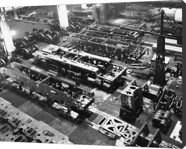 2-8-0 locomotives under construction in AE shop, 1943