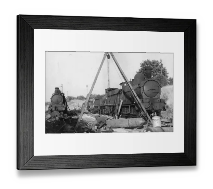 Framed Print : 0-6-0 Dean Goods locomotives No s. 2479, 2576, 2425 and 2399 in the process of being scrapped, c. 1949 Framed Print : 0-6-0 Dean Goods locomotives No s. 2479, 2576, 2425 and 2399 in the process of being scrapped, c. 1949