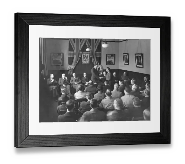 Framed Print : Presentation of a War Savings League Cup to members at Swindon Works, 1944 Framed Print : Presentation of a War Savings League Cup to members at Swindon Works, 1944