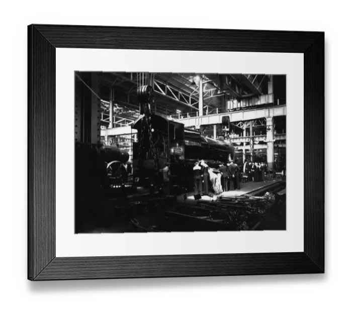 Framed Print : Australian Navy visiting A Erecting Shop at Swindon Works, 1945 Framed Print : Australian Navy visiting A Erecting Shop at Swindon Works, 1945
