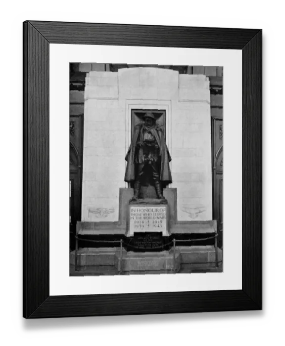Framed Print : War memorial at Paddington Station in 1949 Framed Print : War memorial at Paddington Station in 1949