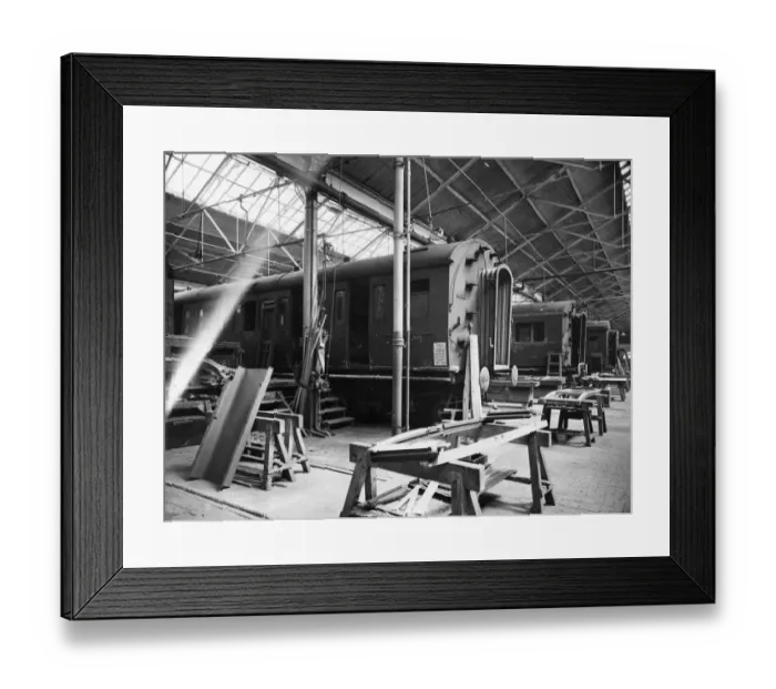 Framed Print : Coach No. 5189 in the Carriage Body Shop, 1946 Framed Print : Coach No. 5189 in the Carriage Body Shop, 1946