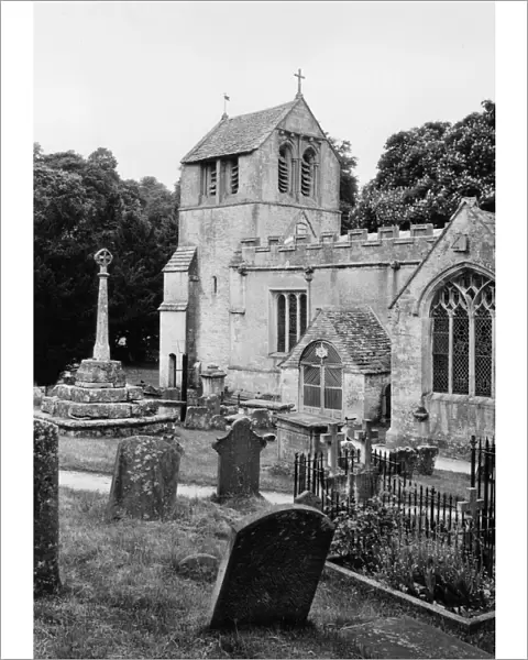 North Cerney Church, Cotswolds, Gloucestershire, June 1937