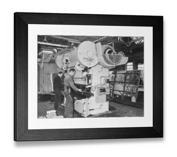 Framed Print : No 3 Shop, Carriage fitting and machine shop, 1953