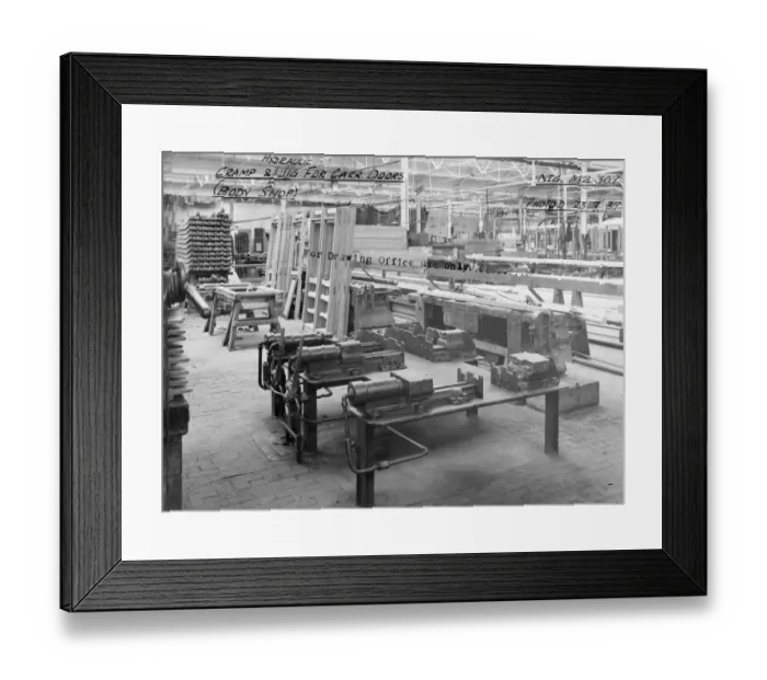 Framed Print : No 4 Shop, Carriage Body Shop, 1937 Framed Print : No 4 Shop, Carriage Body Shop, 1937