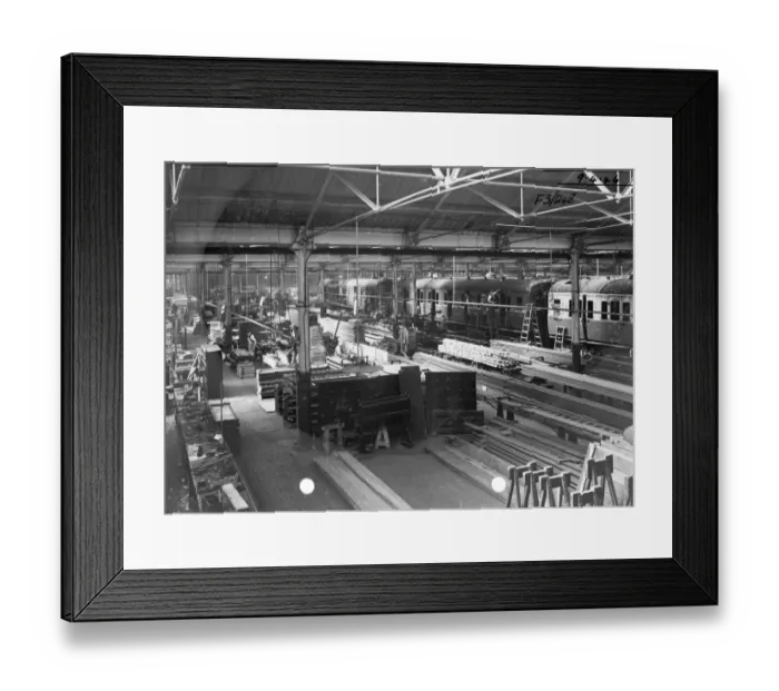 Framed Print : No 4 Shop, Carriage Body Shop, 1946 Framed Print : No 4 Shop, Carriage Body Shop, 1946