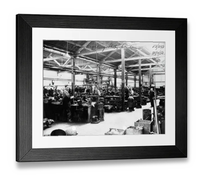 Framed Print : No 5 Shop, Train Lighting Shop, 1950