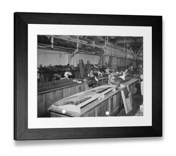 Framed Print : No 9 shop, Carriage Trimming Shop, 1953 Framed Print : No 9 shop, Carriage Trimming Shop, 1953