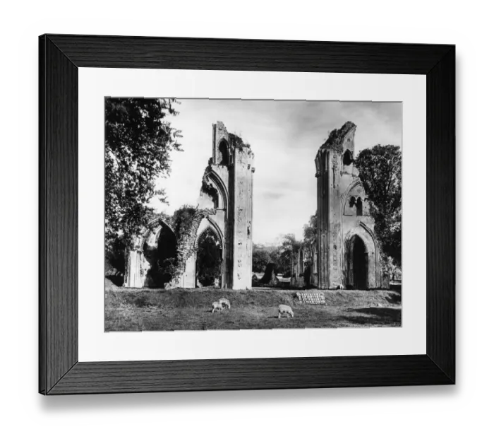 Framed Print : Glastonbury Abbey, Somerset, c. 1920s Framed Print : Glastonbury Abbey, Somerset, c. 1920s