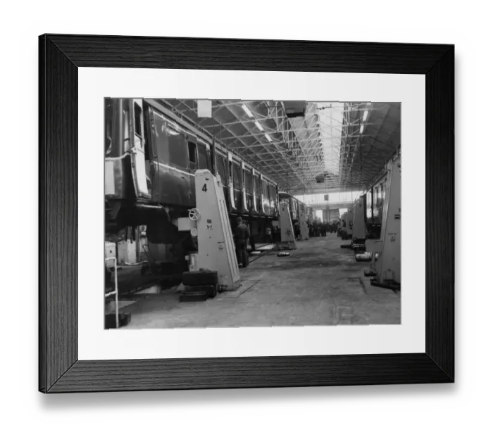 Framed Print : No 19 (C) Shop, Carriage Lifting Shop, 1967 Framed Print : No 19 (C) Shop, Carriage Lifting Shop, 1967