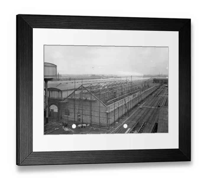 Framed Print : No 21 Shop, timber stores, 1935