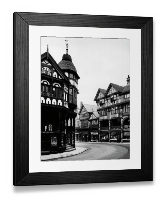 Framed Print : Chester Cross & Rows, Cheshire, July 1935 Framed Print : Chester Cross & Rows, Cheshire, July 1935