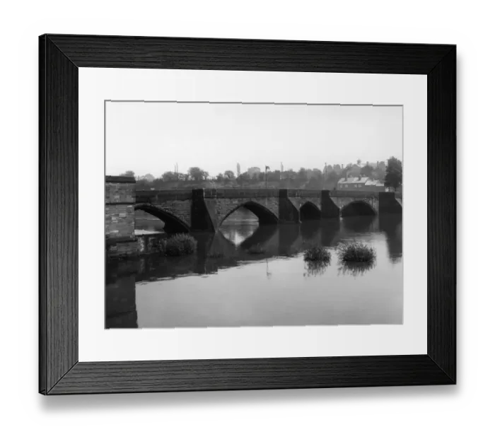Framed Print : Old Dee Bridge, Chester, Cheshire, August 1927 Framed Print : Old Dee Bridge, Chester, Cheshire, August 1927