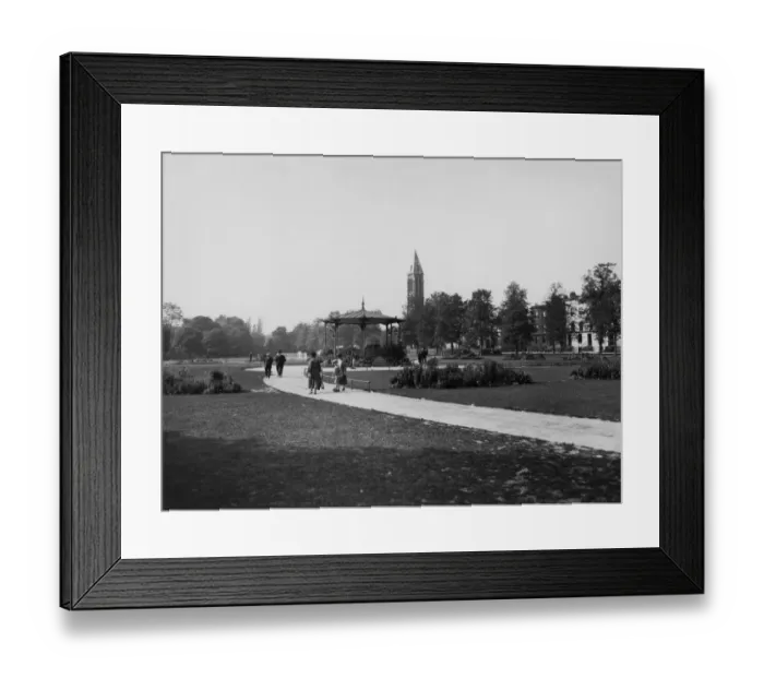 Framed Print : Leamington Spa, Warwickshire, Royal Pump Room Gardens, September 1923 Framed Print : Leamington Spa, Warwickshire, Royal Pump Room Gardens, September 1923