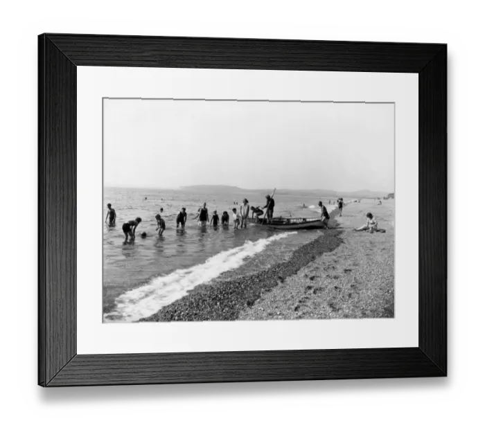 Framed Print : Exmouth Beach, Devon, c1950