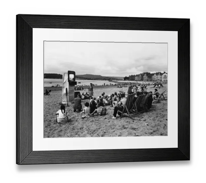 Framed Print : Exmouth Beach, Devon, July 1950