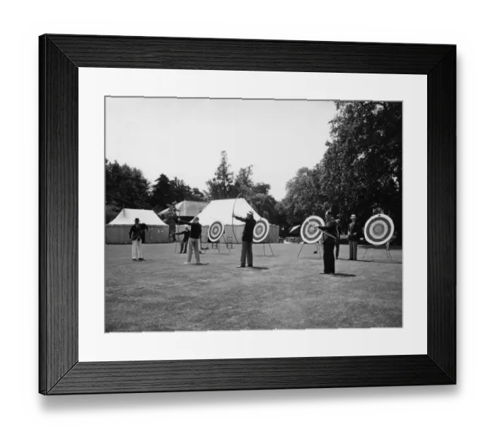 Framed Print : Archery Contest at Leamington Spa, Warwickshire Framed Print : Archery Contest at Leamington Spa, Warwickshire