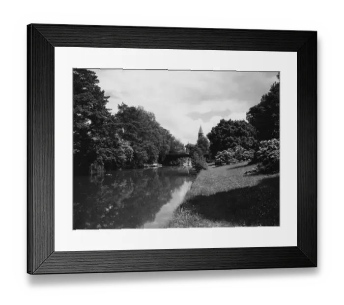 Framed Print : River Leam, Leamington Spa, June 1937 Framed Print : River Leam, Leamington Spa, June 1937