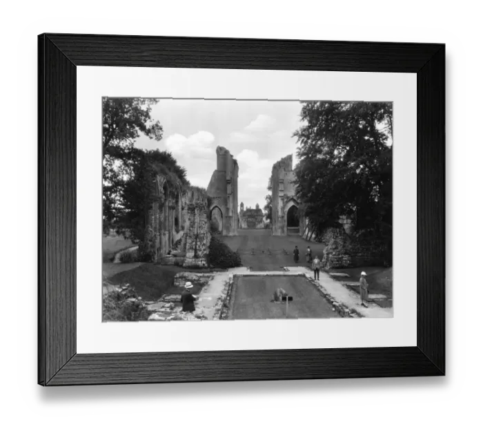 Framed Print : Glastonbury Abbey, Somerset, August 1927 Framed Print : Glastonbury Abbey, Somerset, August 1927