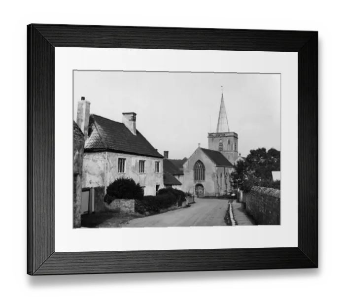 Framed Print : Church Street in Stogursey, Somerset Framed Print : Church Street in Stogursey, Somerset