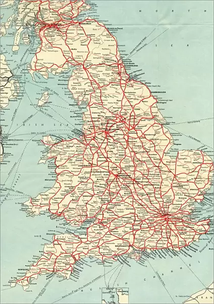 British Railways network map 1950s
