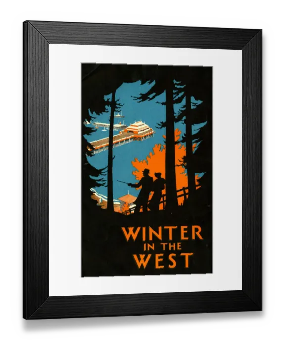 Framed Print : Winter in the West publicity guide, 1933