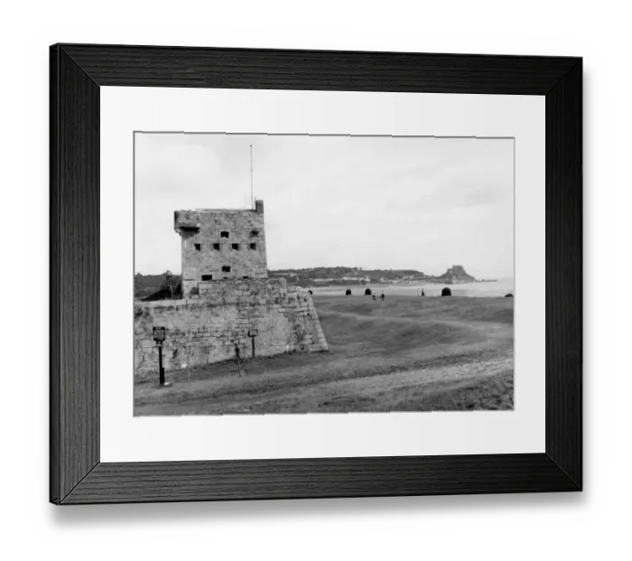 Framed Print : Grouville Bay from the Golf Course, Jersey, c. 1920s