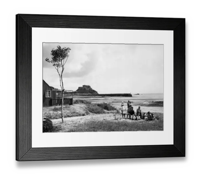 Framed Print : Gorey & Mont Orgueil Castle, Jersey, c. 1920s
