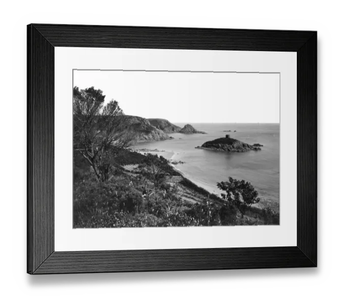 Framed Print : Portelet Bay, Jersey, June 1925 Framed Print : Portelet Bay, Jersey, June 1925