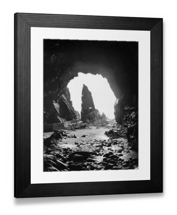 Framed Print : Plemont Caves, Jersey, June 1925
