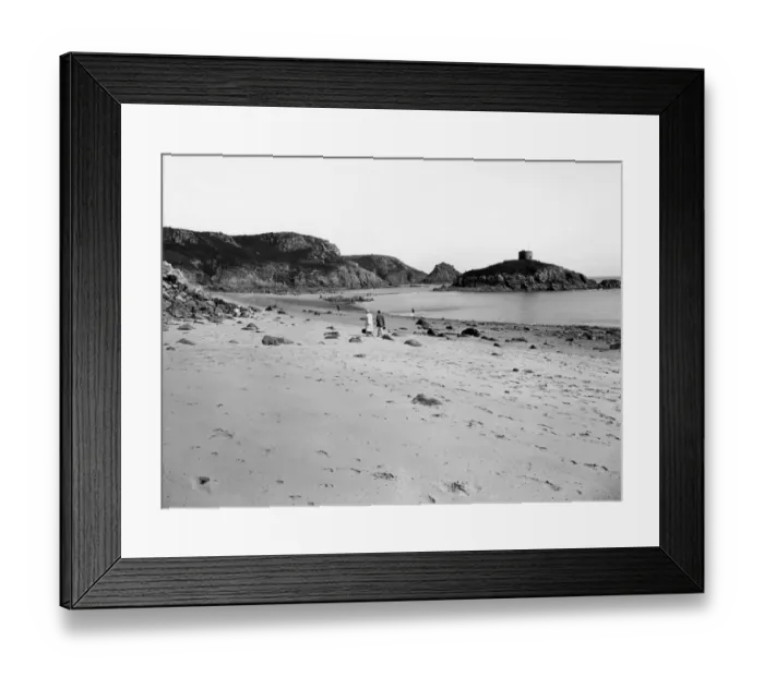 Framed Print : Portelet Beach, Jersey, June 1925
