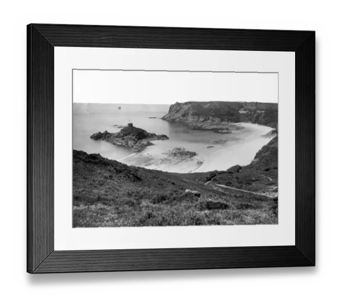 Framed Print : Portelet Bay, Jersey, 1925