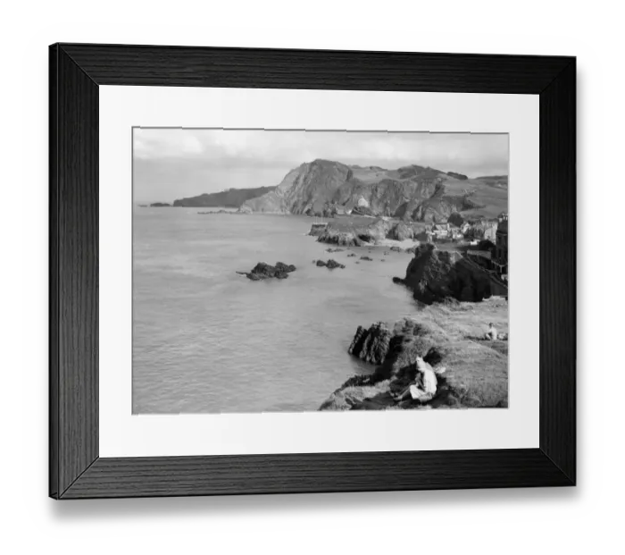 Framed Print : Cliffs at Ilfracombe, Devon, September 1934