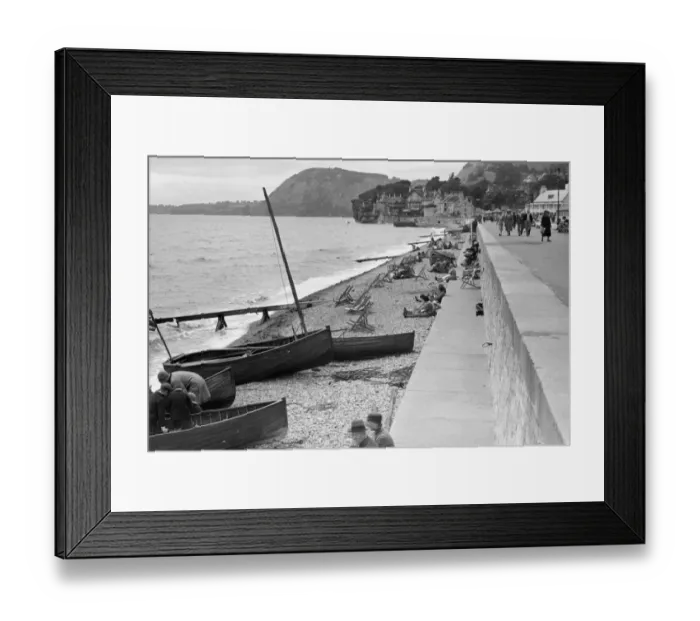 Framed Print : Sidmouth Beach, Devon, August 1931