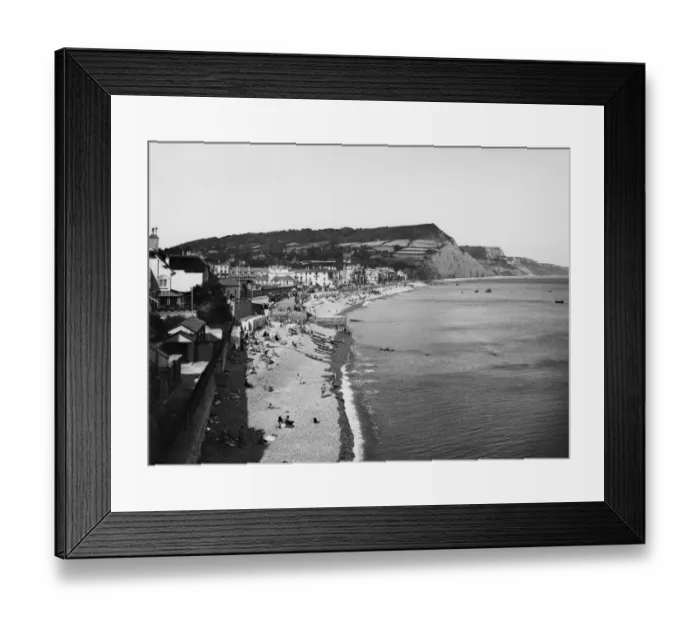 Framed Print : Sidmouth from Connaught Gardens, Devon, August 1936 Framed Print : Sidmouth from Connaught Gardens, Devon, August 1936