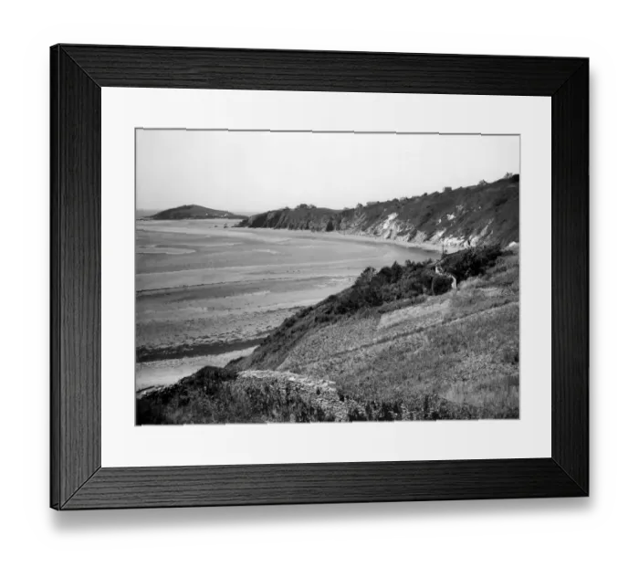 Framed Print : Bigbury-on-Sea & Burgh Island, Devon, August 1928
