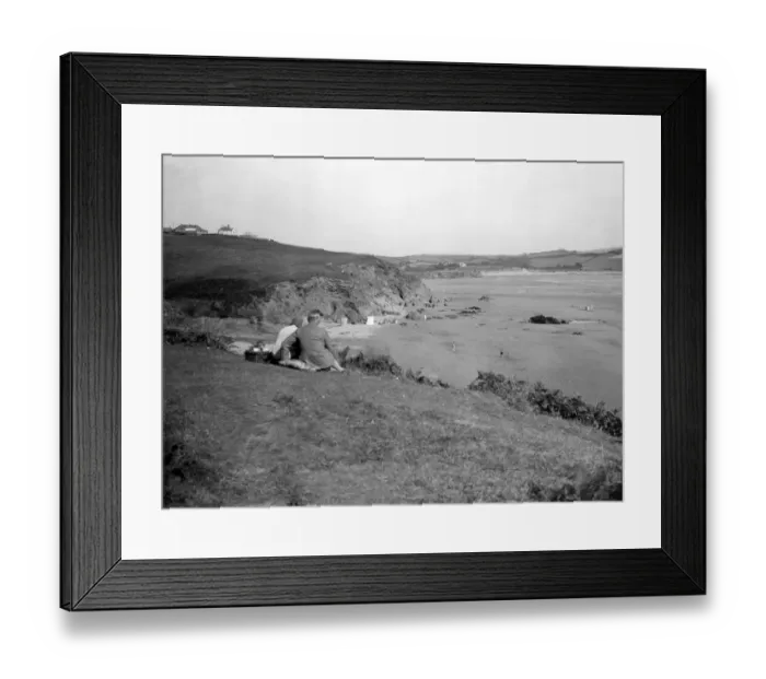 Framed Print : Bigbury & Bantham Sands, Devon, August 1928