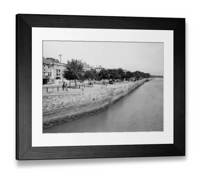 Framed Print : The Riverside at Bideford, Devon, c. 1930s
