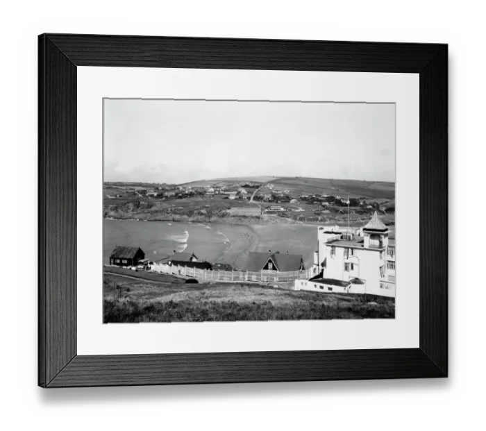 Framed Print : Bigbury-on-Sea from Burgh Island, Devon, September 1935