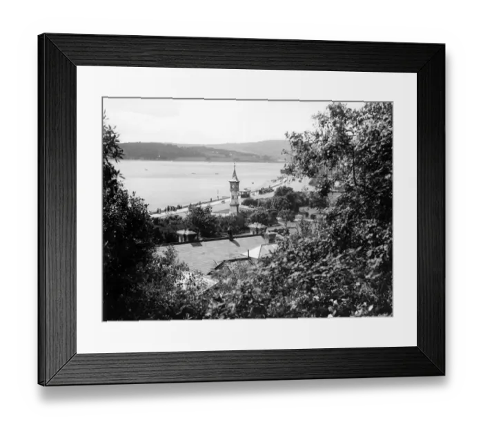 Framed Print : Clock Tower & Esplanade, Exmouth, Devon, August 1931 Framed Print : Clock Tower & Esplanade, Exmouth, Devon, August 1931