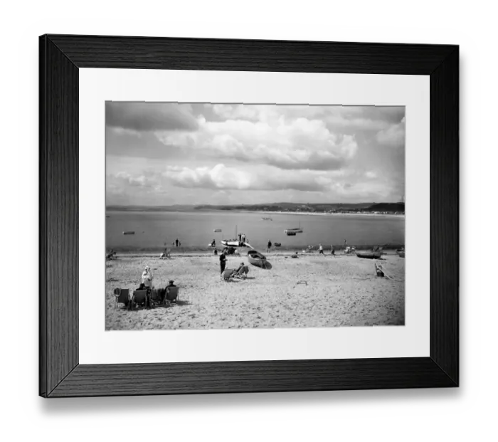 Framed Print : Exmouth Beach, Devon, July 1936 Framed Print : Exmouth Beach, Devon, July 1936