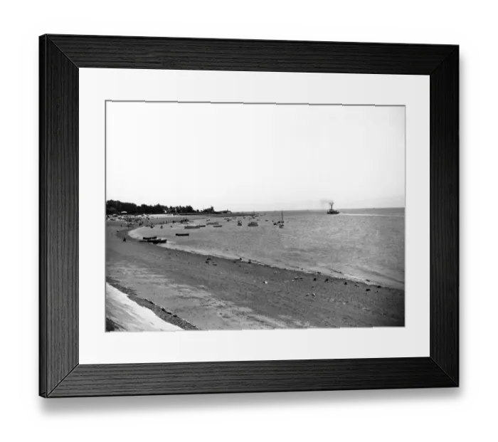 Framed Print : Exmouth Beach, Devon, July 1923 Framed Print : Exmouth Beach, Devon, July 1923