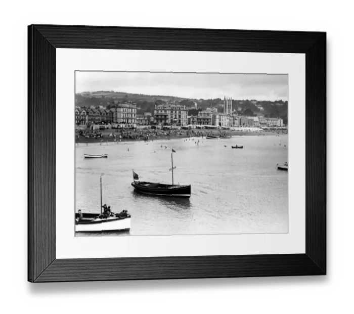 Framed Print : East Beach, Teignmouth, Devon, c. 1925