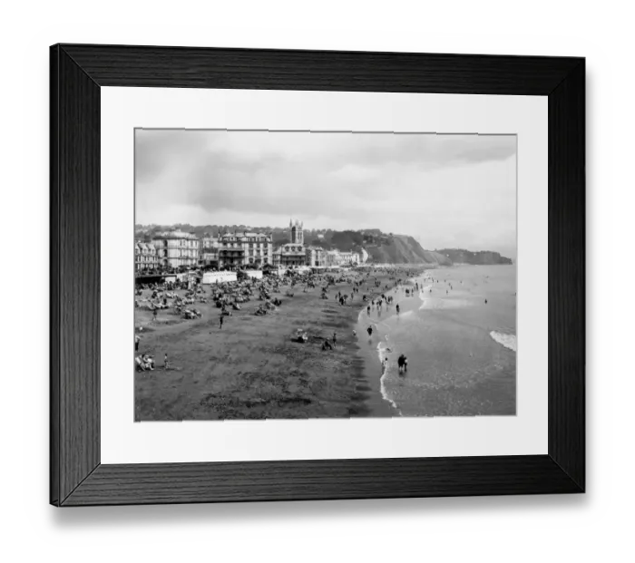 Framed Print : East Beach, Teignmouth, Devon, August 1930 Framed Print : East Beach, Teignmouth, Devon, August 1930