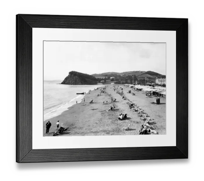 Framed Print : West Beach, Teignmouth, Devon, August 1930