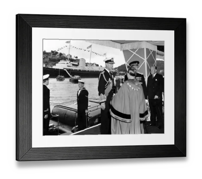 Framed Print : Duke of Edinburghs Visit to Dartmouth, 28th July 1958 Framed Print : Duke of Edinburghs Visit to Dartmouth, 28th July 1958