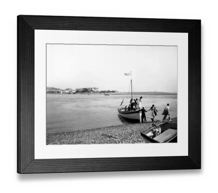 Framed Print : Teignmouth to Shaldon Ferry, Devon, August 1937 Framed Print : Teignmouth to Shaldon Ferry, Devon, August 1937
