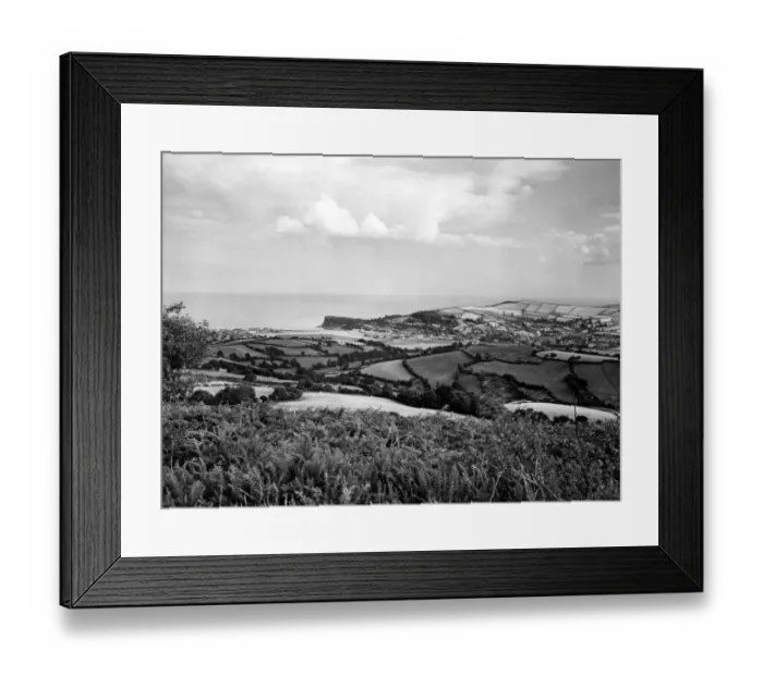 Framed Print : Overview of Teignmouth, Devon, August 1950 Framed Print : Overview of Teignmouth, Devon, August 1950